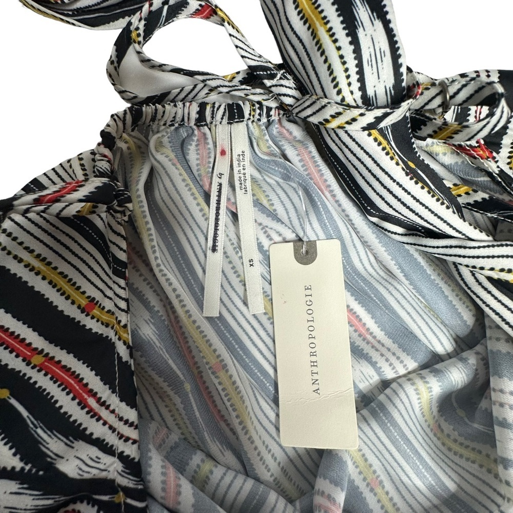 NWT Anthropologie Bare Cut-Out Printed Maxi Dress xs - Picture 9 of 13